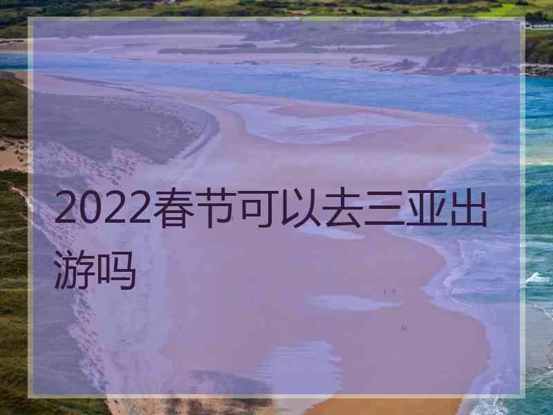 2022春节可以去三亚出游吗