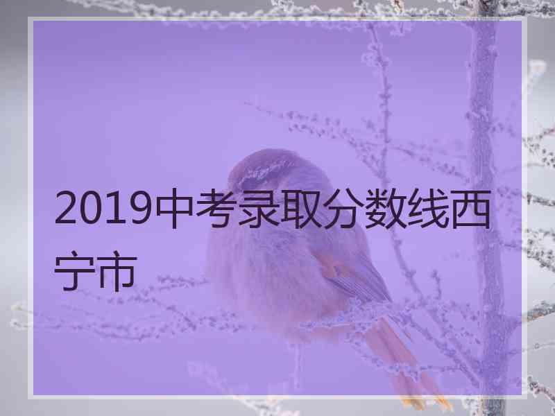 2019中考录取分数线西宁市