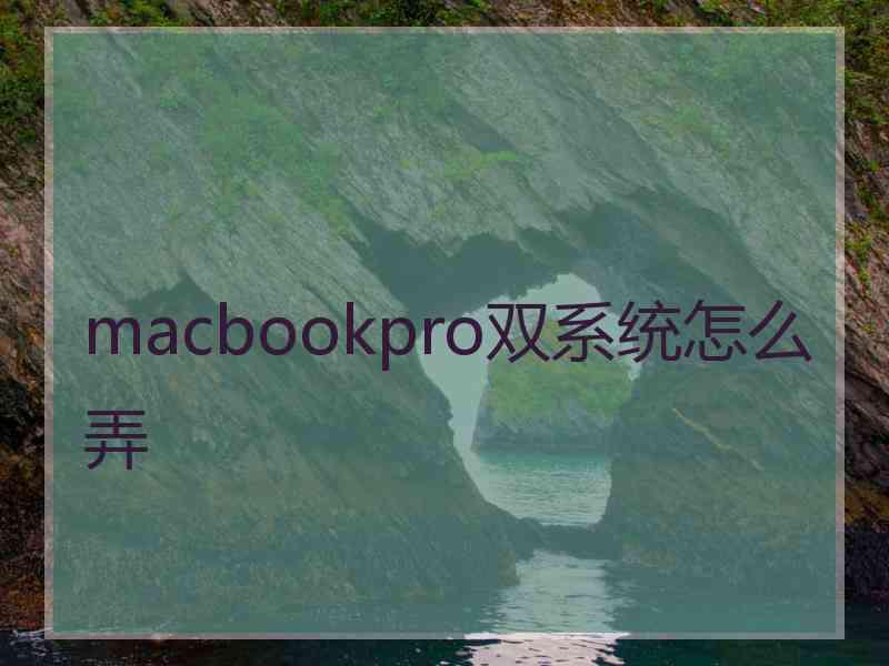 macbookpro双系统怎么弄