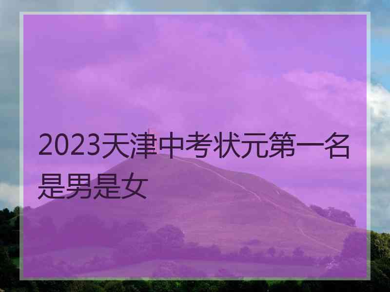 2023天津中考状元第一名是男是女