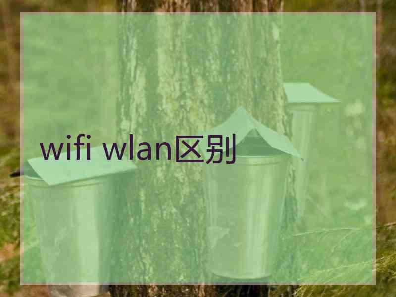 wifi wlan区别