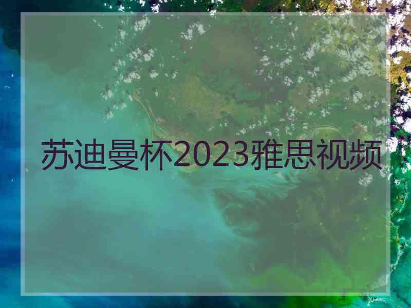 苏迪曼杯2023雅思视频