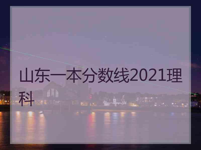 山东一本分数线2021理科