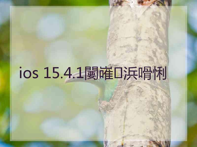 ios 15.4.1闄嶉浜嗗悧