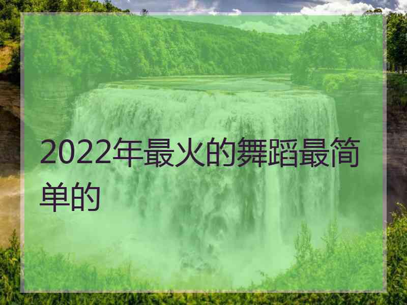 2022年最火的舞蹈最简单的