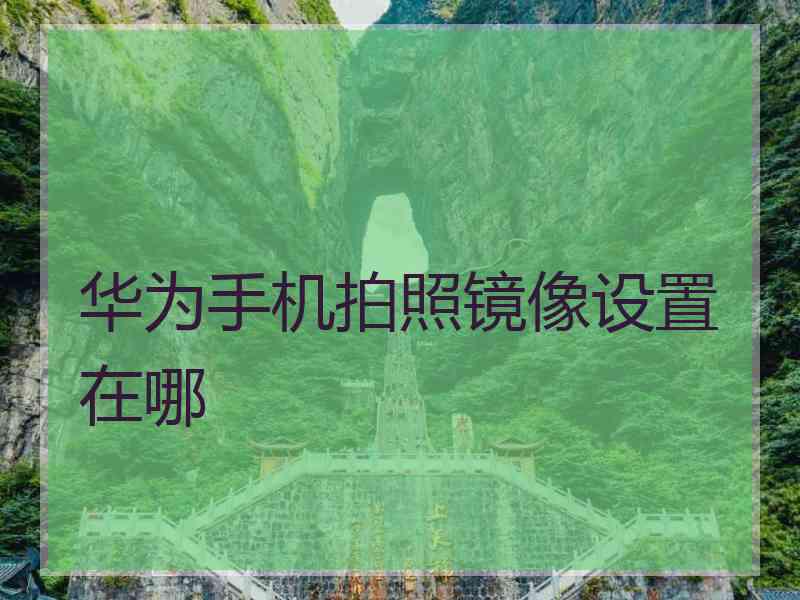 华为手机拍照镜像设置在哪