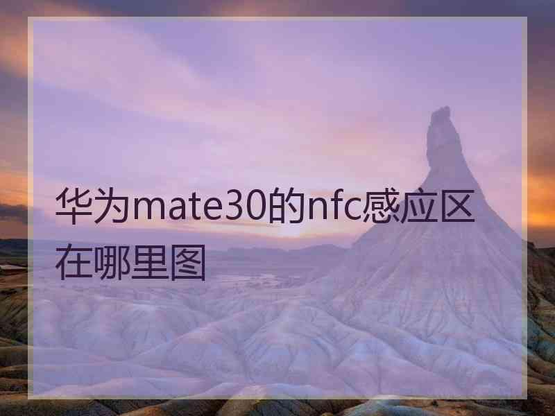 华为mate30的nfc感应区在哪里图