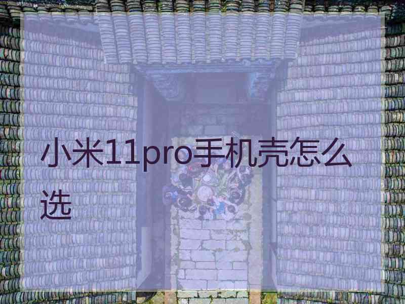 小米11pro手机壳怎么选