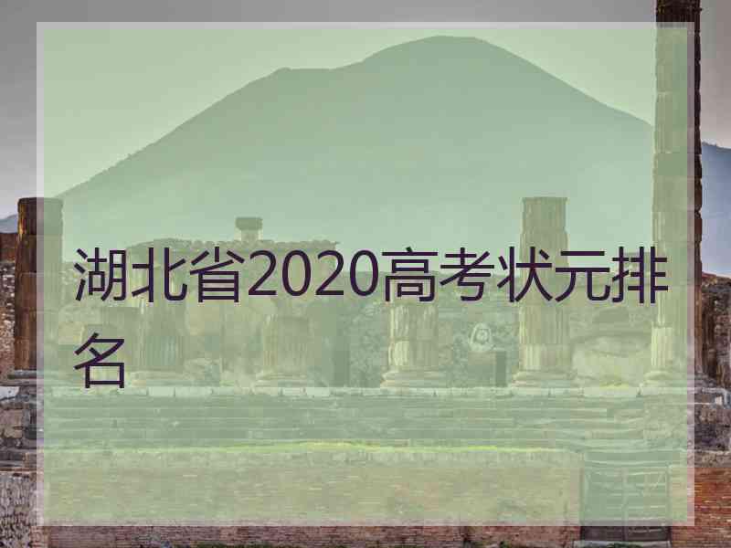 湖北省2020高考状元排名