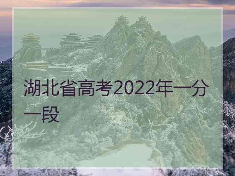 湖北省高考2022年一分一段