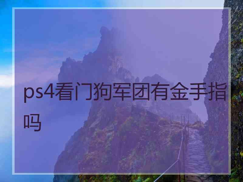 ps4看门狗军团有金手指吗