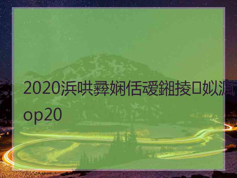 2020浜哄彛娴佸叆鎺掕姒渢op20