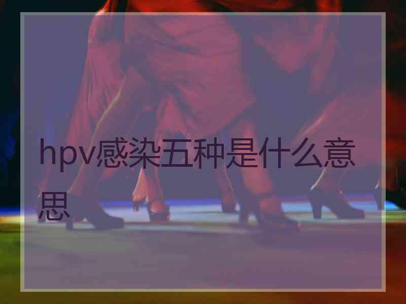 hpv感染五种是什么意思