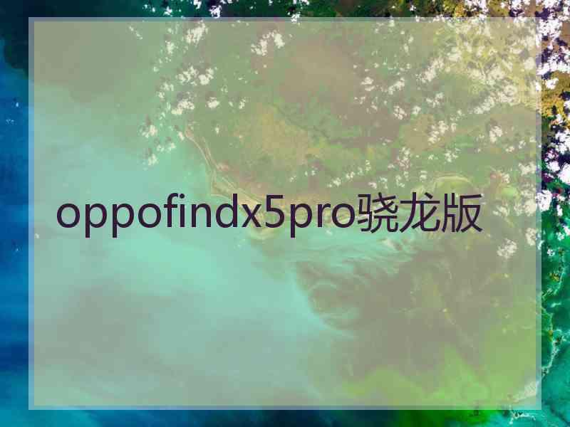 oppofindx5pro骁龙版