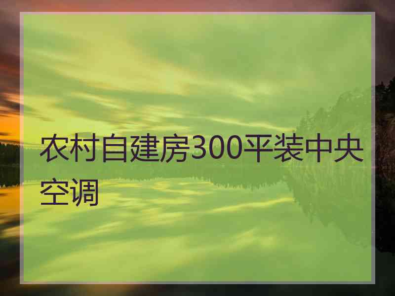 农村自建房300平装中央空调