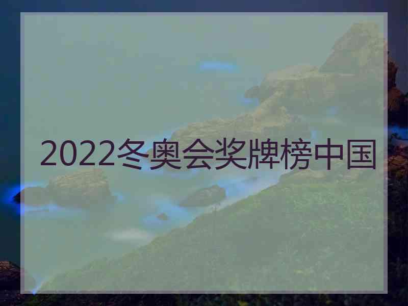 2022冬奥会奖牌榜中国