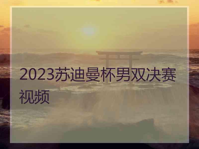 2023苏迪曼杯男双决赛视频