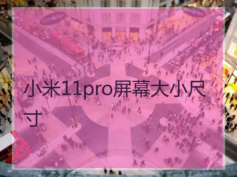 小米11pro屏幕大小尺寸