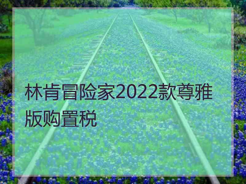 林肯冒险家2022款尊雅版购置税