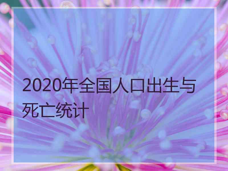 2020年全国人口出生与死亡统计