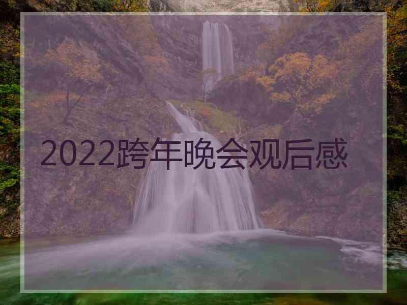 2022跨年晚会观后感