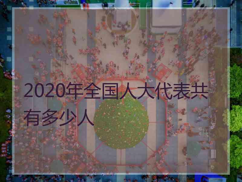 2020年全国人大代表共有多少人