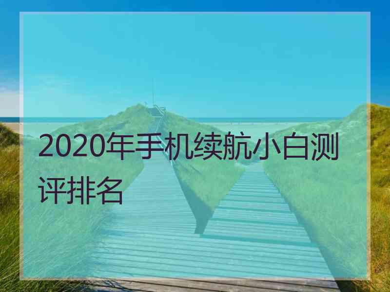 2020年手机续航小白测评排名