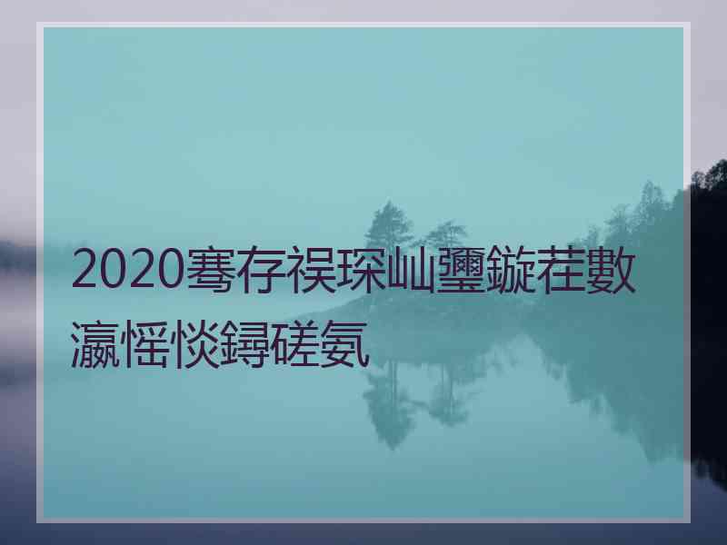 2020骞存祦琛屾瓕鏇茬數瀛愮惔鐞磋氨