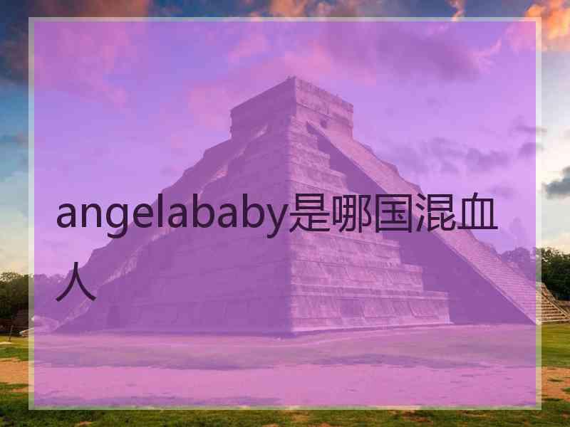 angelababy是哪国混血人