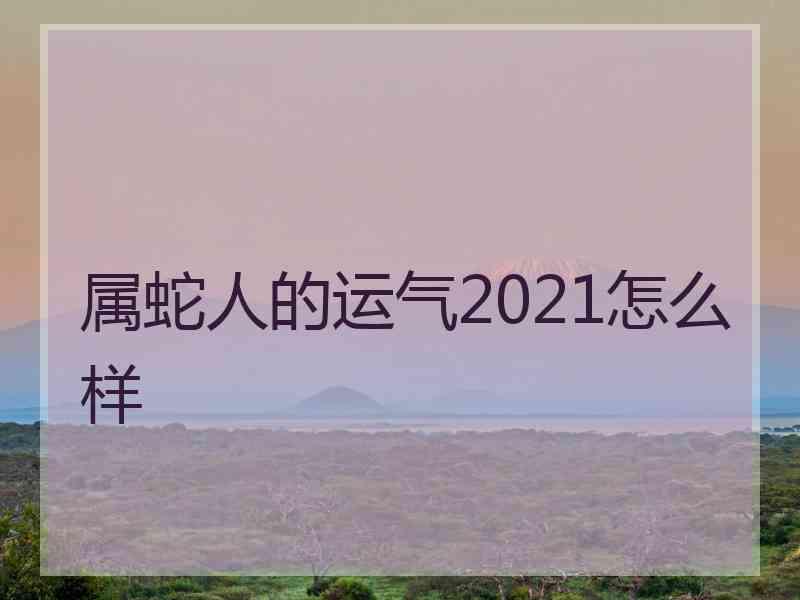 属蛇人的运气2021怎么样