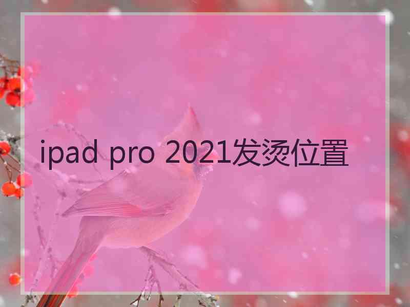 ipad pro 2021发烫位置