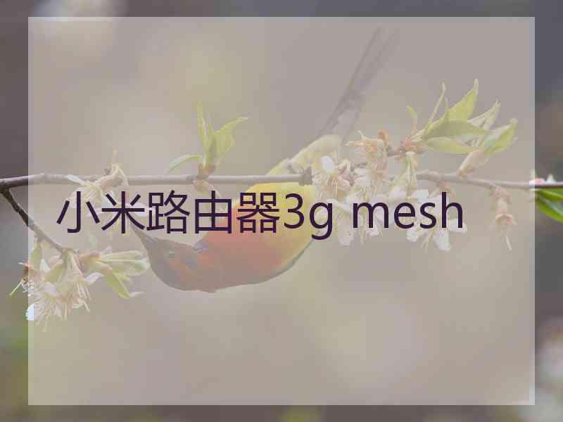 小米路由器3g mesh