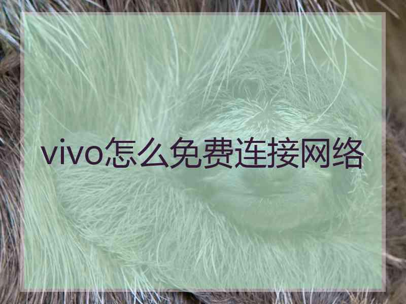 vivo怎么免费连接网络