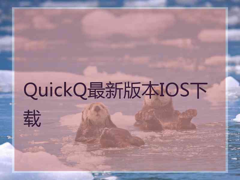 QuickQ最新版本IOS下载