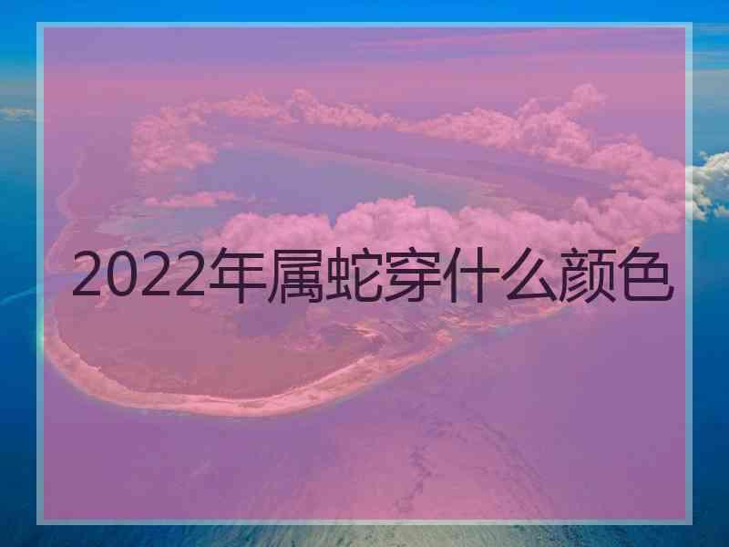 2022年属蛇穿什么颜色