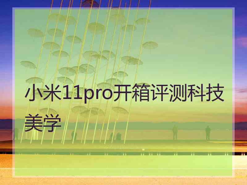 小米11pro开箱评测科技美学