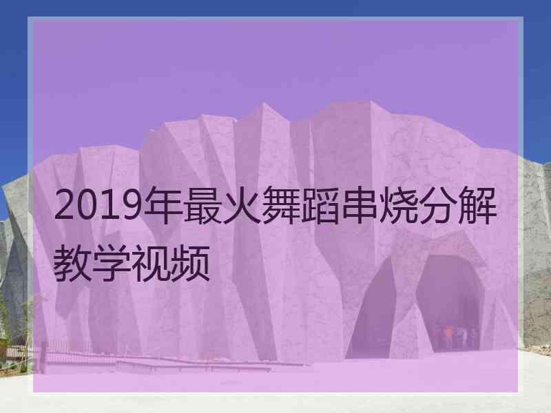 2019年最火舞蹈串烧分解教学视频