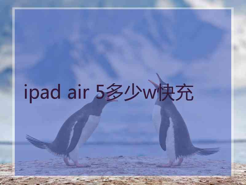 ipad air 5多少w快充