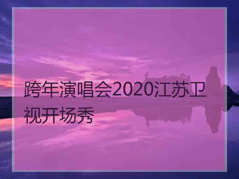 跨年演唱会2020江苏卫视开场秀