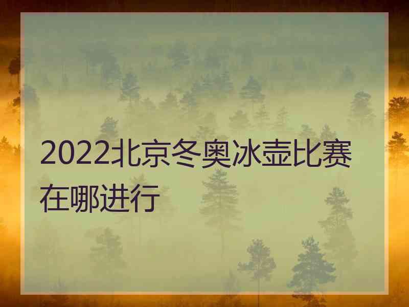 2022北京冬奥冰壶比赛在哪进行