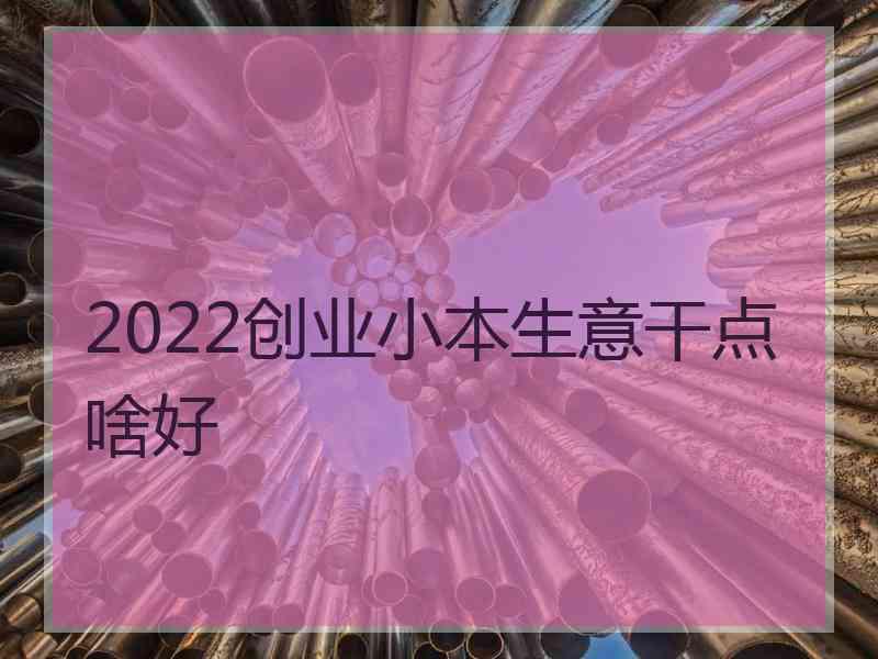 2022创业小本生意干点啥好