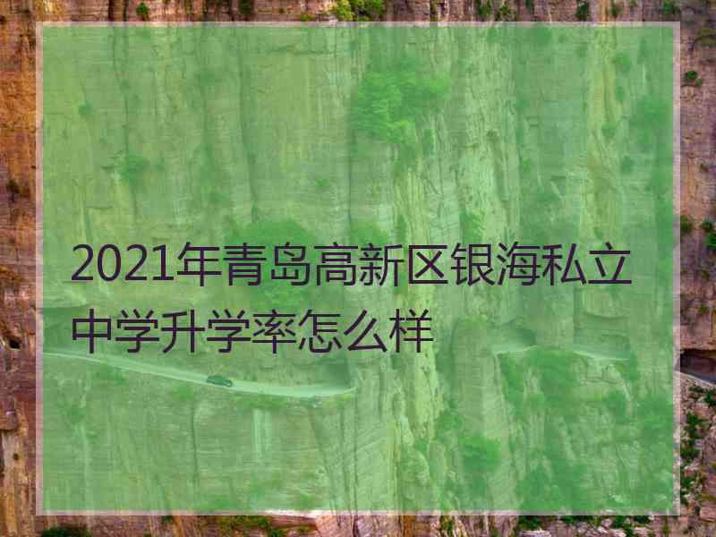 2021年青岛高新区银海私立中学升学率怎么样