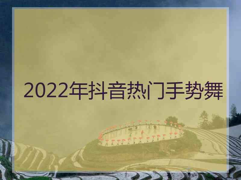 2022年抖音热门手势舞