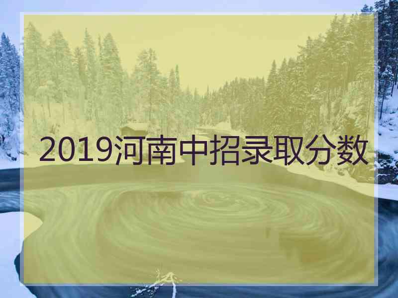 2019河南中招录取分数