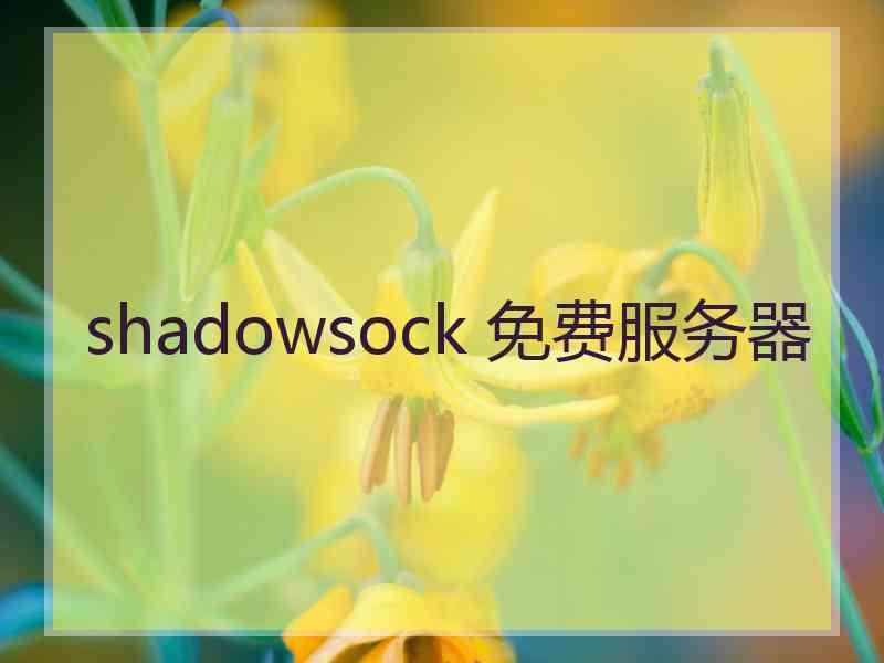 shadowsock 免费服务器