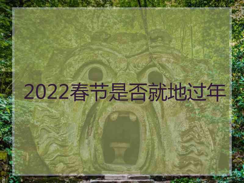 2022春节是否就地过年