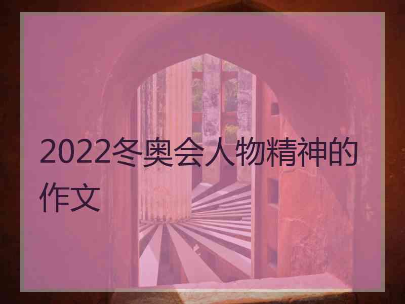 2022冬奥会人物精神的作文