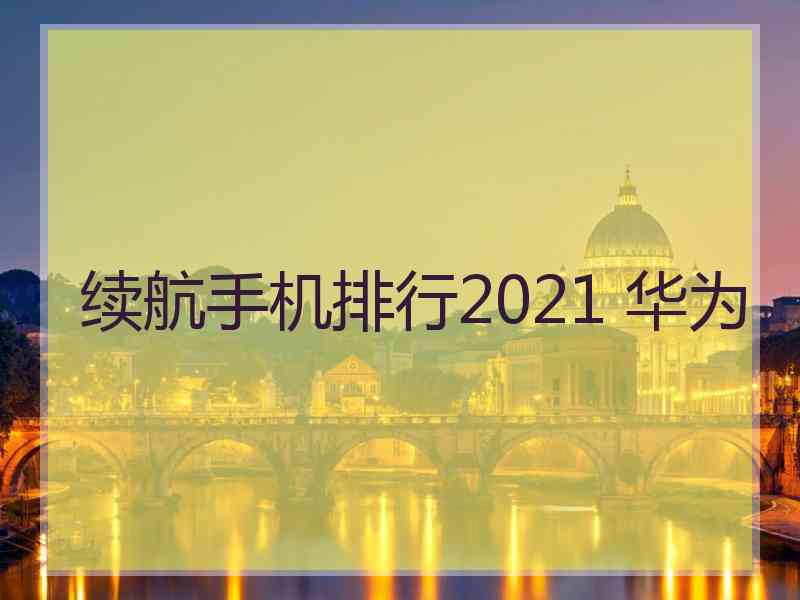 续航手机排行2021 华为