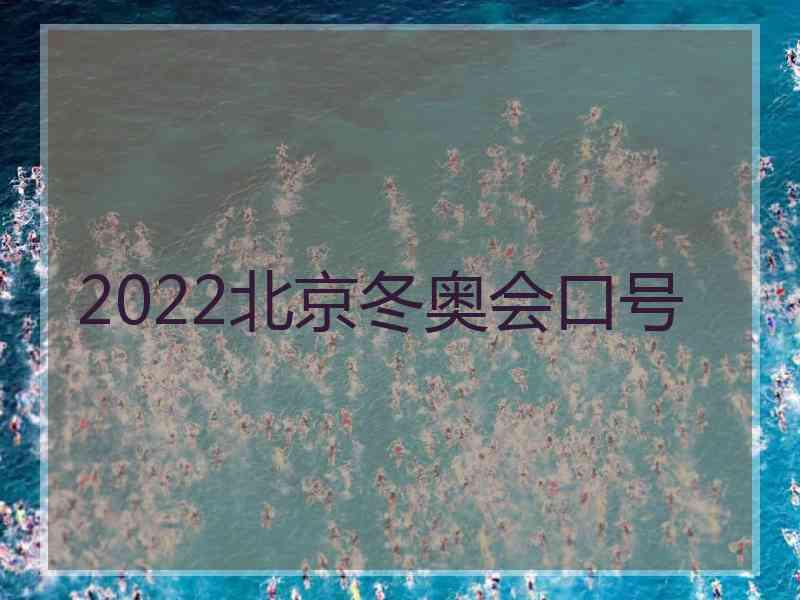 2022北京冬奥会口号