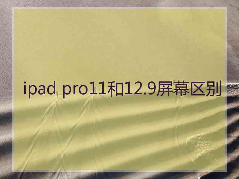 ipad pro11和12.9屏幕区别